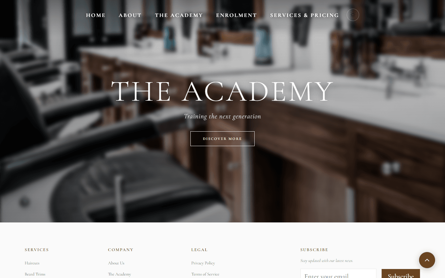 Heritage barbershop brand screenshot 2