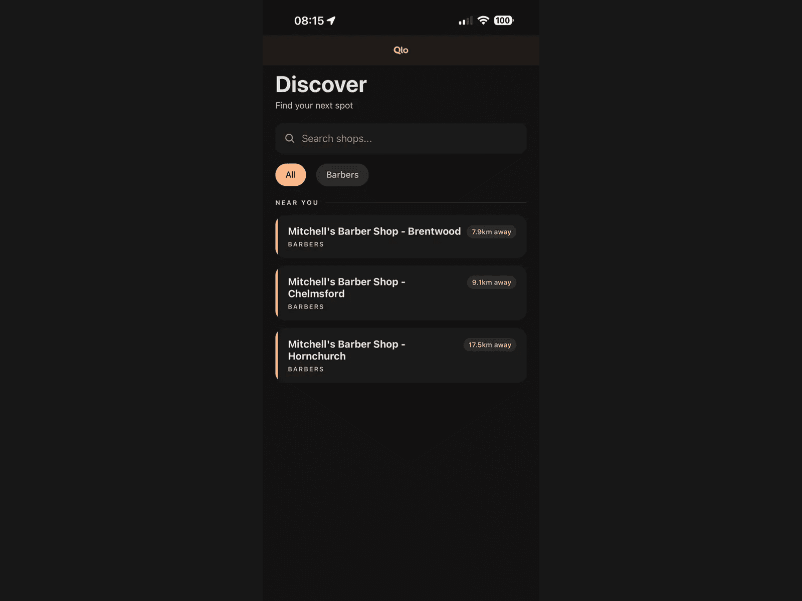 Multi-site barbershop chain screenshot 2