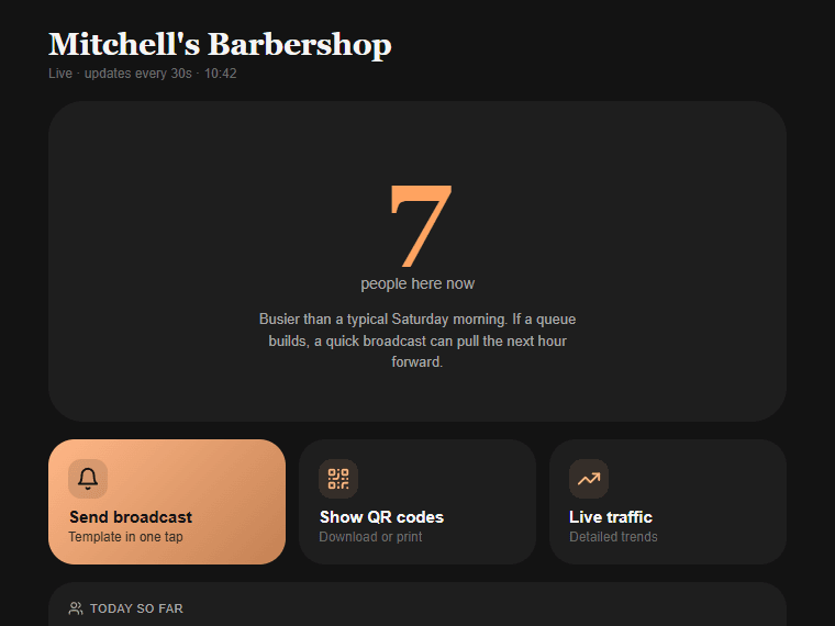 Multi-site barbershop chain screenshot 3